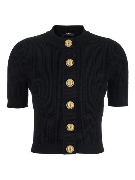  Balmain 4-pocket Knitted Cardigan - Black 
