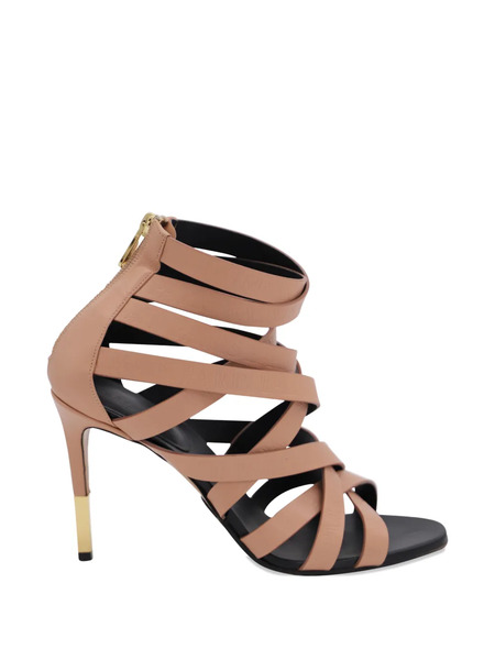  Balmain Pre-owned Charlotte 95 Logo-detail Criss-cross Sandals - Pink 
