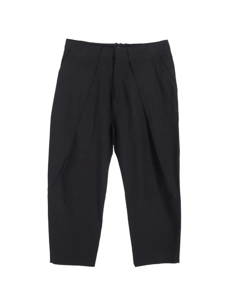  Balmain Pre-owned Draped Straight-leg Cropped Trousers - Black 