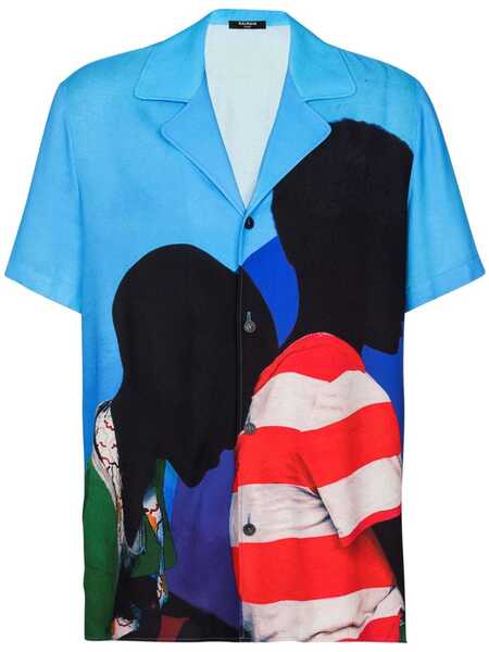  Balmain Prince Gyasi-print Twill Pyjama Shirt - Blue 