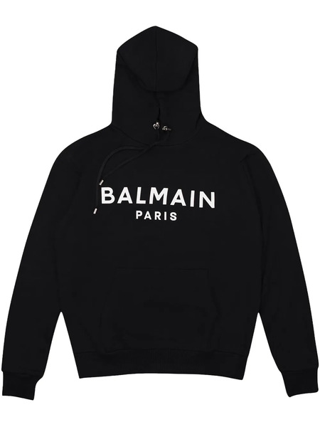  Balmain Printed Hoodie - Black 