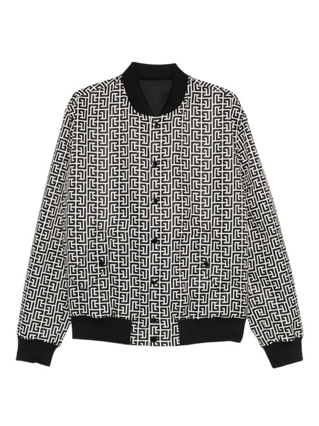  Balmain Reversible Patterned Bomber Jacket - White 