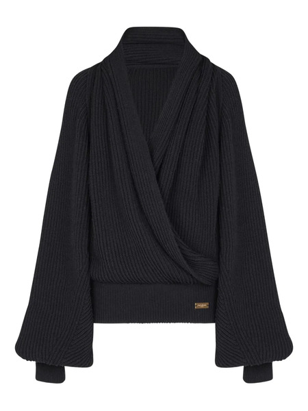  Balmain Ribbed-knit Hoodie - Black 