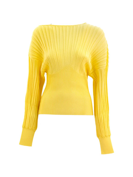  Balmain Ribbed Sweater - Yellow 