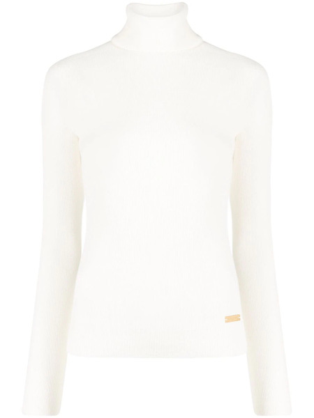  Balmain Roll-neck Merino-wool Jumper - Neutrals 