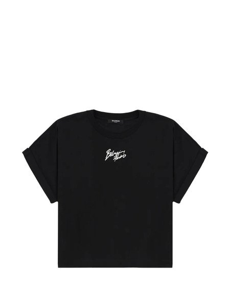  Balmain Rolled-sleeve T-shirt - Black 