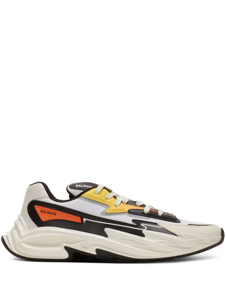  Balmain Run-row Embossed-logo Trainers - Neutrals 