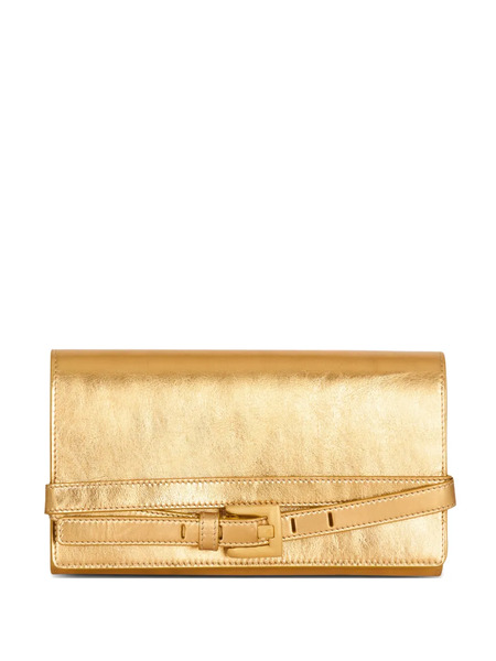  Balmain Shuffle Buckle Cross Body Bag - Gold 