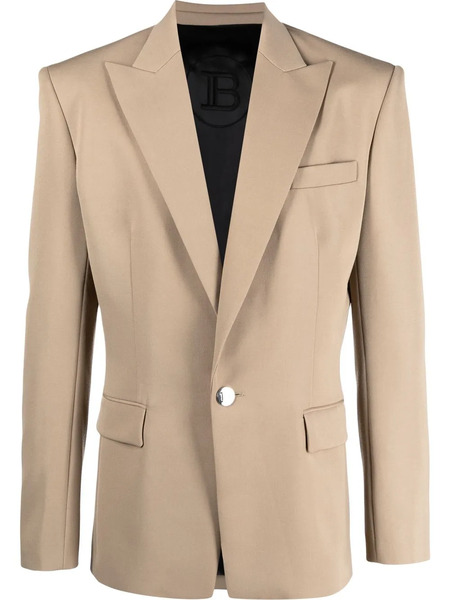  Balmain Single-breasted Wool Suit Jacket - Neutrals 
