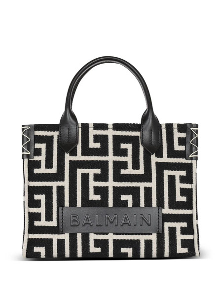  Balmain Small B-army Monogram Tote Bag - Black 