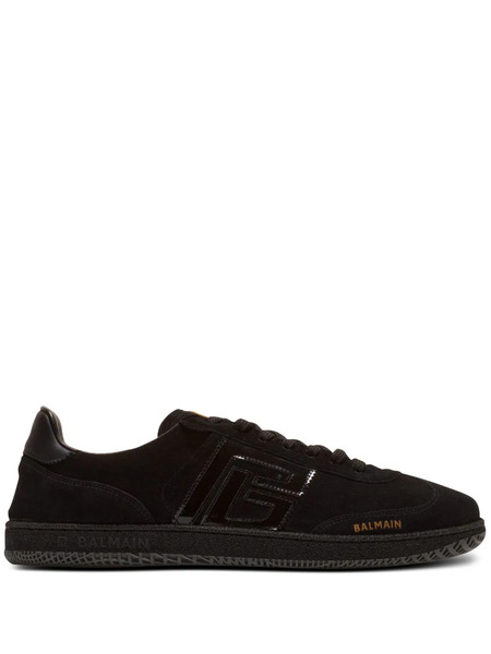  Balmain Swan Suede Sneakers - Black 
