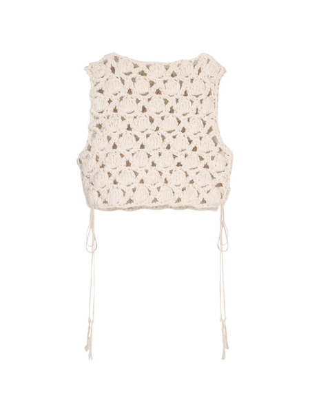  Balmain Tie-detail Top - Neutrals 