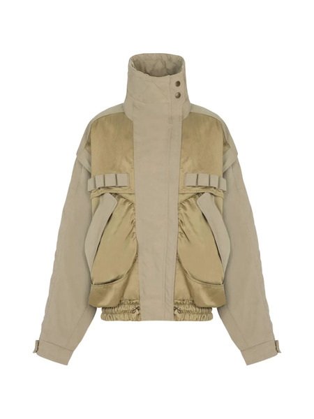  Balmain Twill Cotton Bomber Jacket - Green 