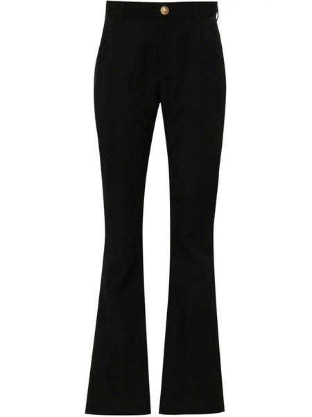  Balmain Twill Flared Trousers - Black 