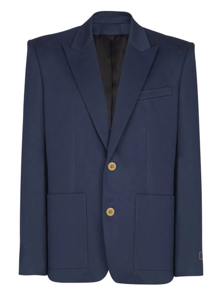  Balmain Twill Two-button Blazer - Blue 