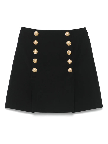  Balmain Virgin Wool Skirt - Black 