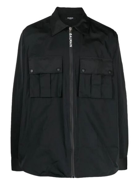  Balmain Zip-fastening Utility Shirt - Black 