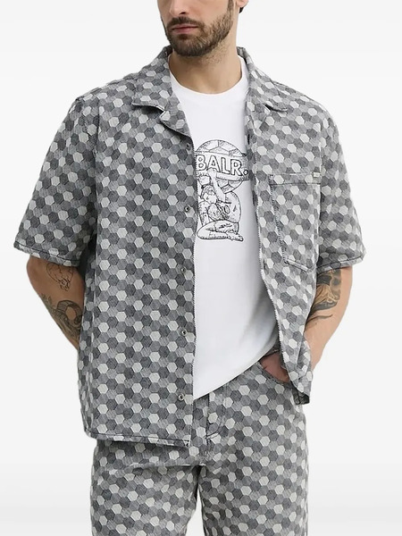  Balr. Geometric-pattern Shirt - Grey 