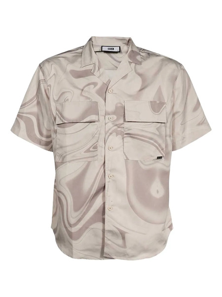  Balr. Swirl-print Flap-pocket Shirt - Neutrals 