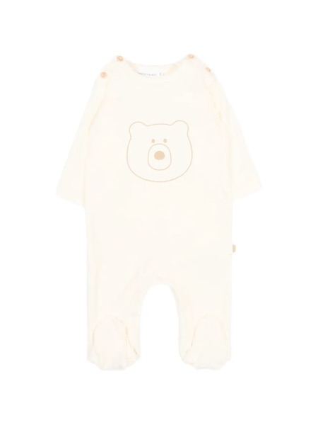 Bamboom Bear-print Babygrow - Neutrals 