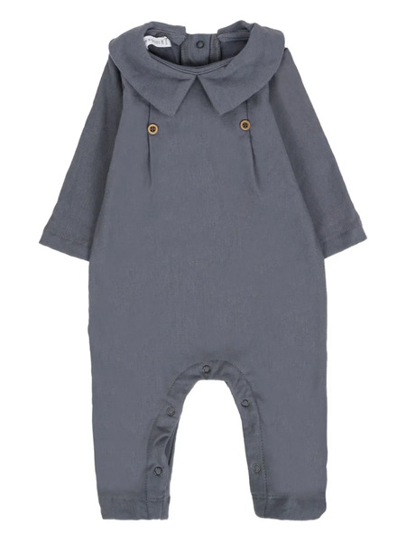  Bamboom Collared Buttoned Babygrow - Blue 