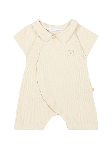  Bamboom Collared Graphic Babygrow - Neutrals 