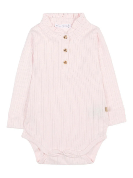  Bamboom Ruffled-collar Ribbed Body - Pink 