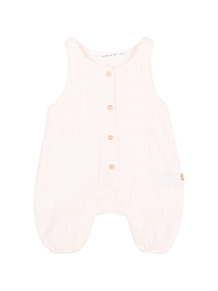  Bamboom Square-pattern Rompers - Pink 