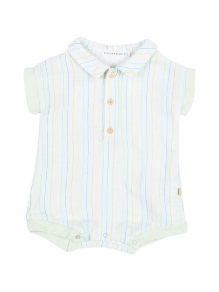  Bamboom Striped Romper - White 