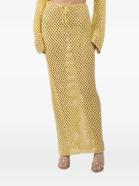  Bananhot Magen Open-knit Skirt - Yellow 