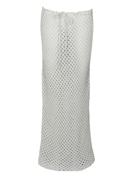  Bananhot Open-knit Skirt - White 