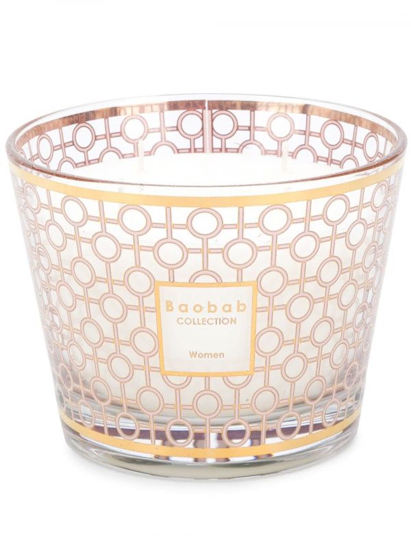  Baobab Collection Rose Logo Print Candle - Pink 
