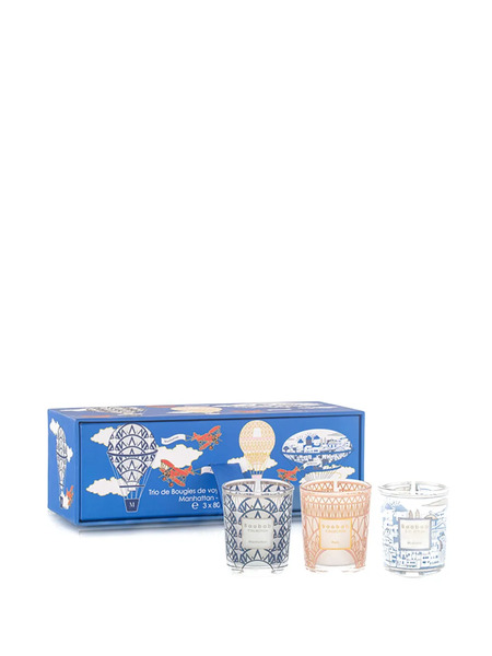  Baobab Collection Travel Trio Box Candles - Blue 