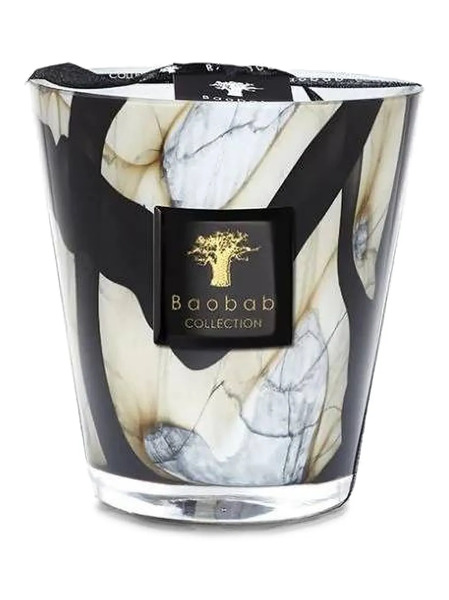  Baobab Marble-print Scented Candle - Black 