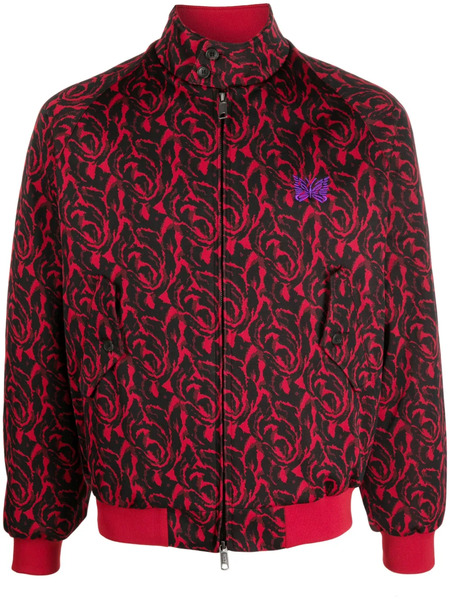  Baracuta Graphic-pattern Funnel Neck Jacket - Red 