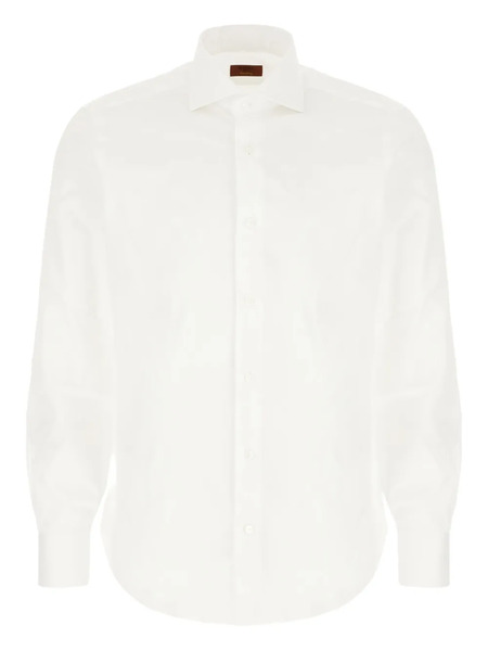  Barba Button-cuff Cotton Shirt - White 