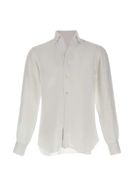  Barba Button-down Linen Shirt - White 