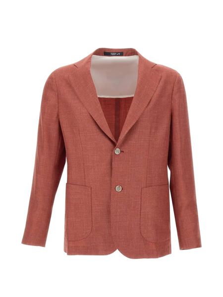  Barba Easy J Mono Lapel Blazer - Red 