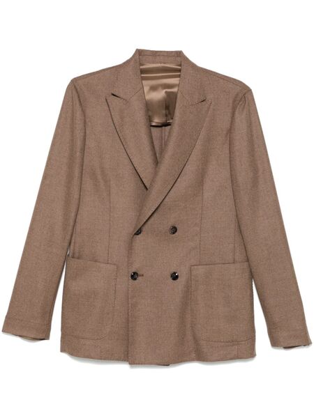  Barba Flannel Blazer - Brown 