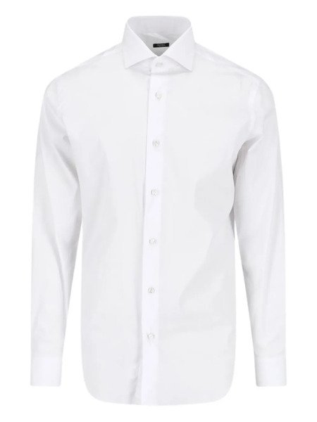  Barba Long-sleeve Button-down Shirt - White 