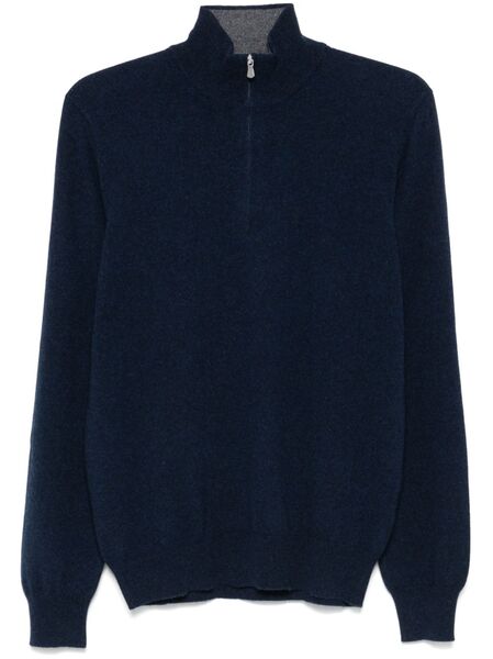  Barba Lupo Zip Sweater - Blue 