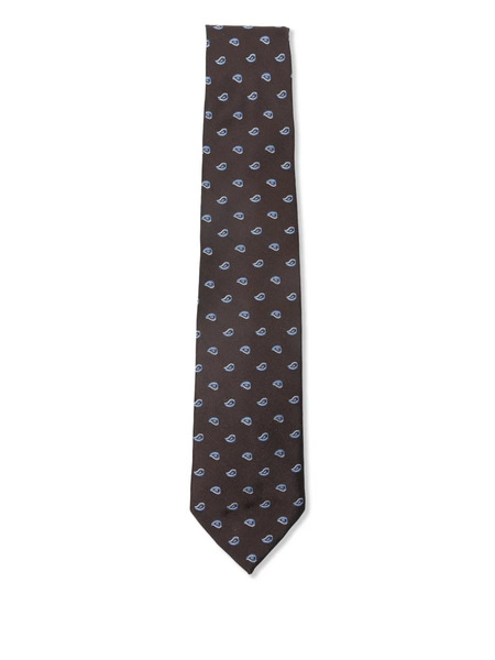 Barba Paisley-print Tie - Brown 