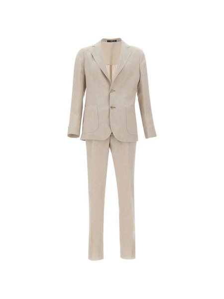  Barba Patch-pocket Pleated Suit - Neutrals 