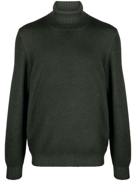  Barba Roll-neck Virgin-wool Jumper - Green 