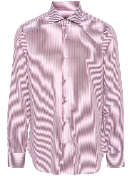  Barba Striped Shirt - White 