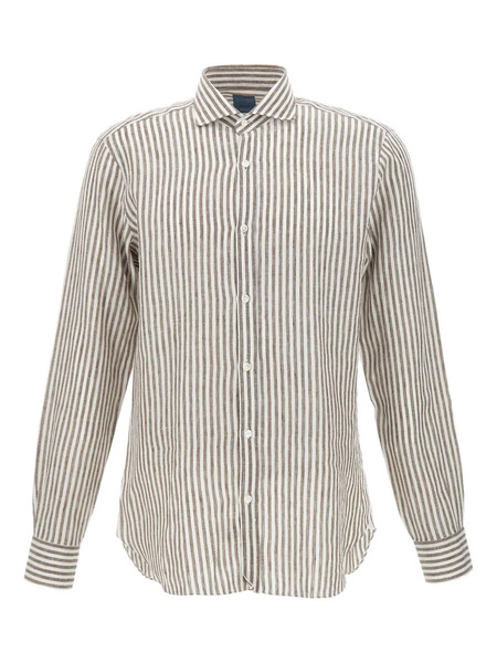  Barba Striped Shirt - White 