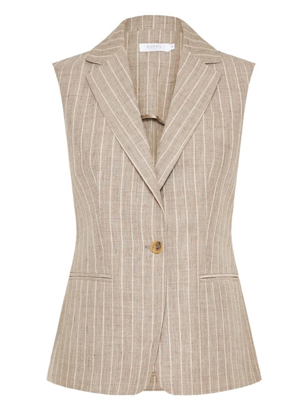  Barba Striped Waistcoat - White 