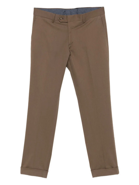  Barba Turn-up Trousers - Brown 