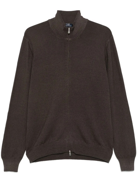  Barba Virgin Wool Cardigan - Brown 