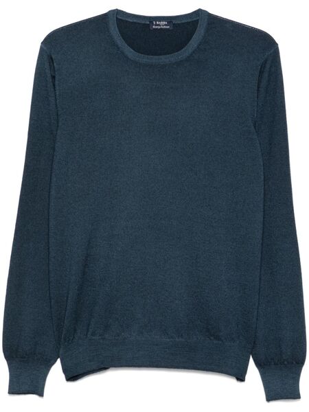  Barba Virgin Wool Sweater - Blue 